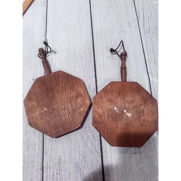 Vintage Wood & Ceramic Tile Trivets Wall Hanging/Cheese Tray - Picture 4 of 9